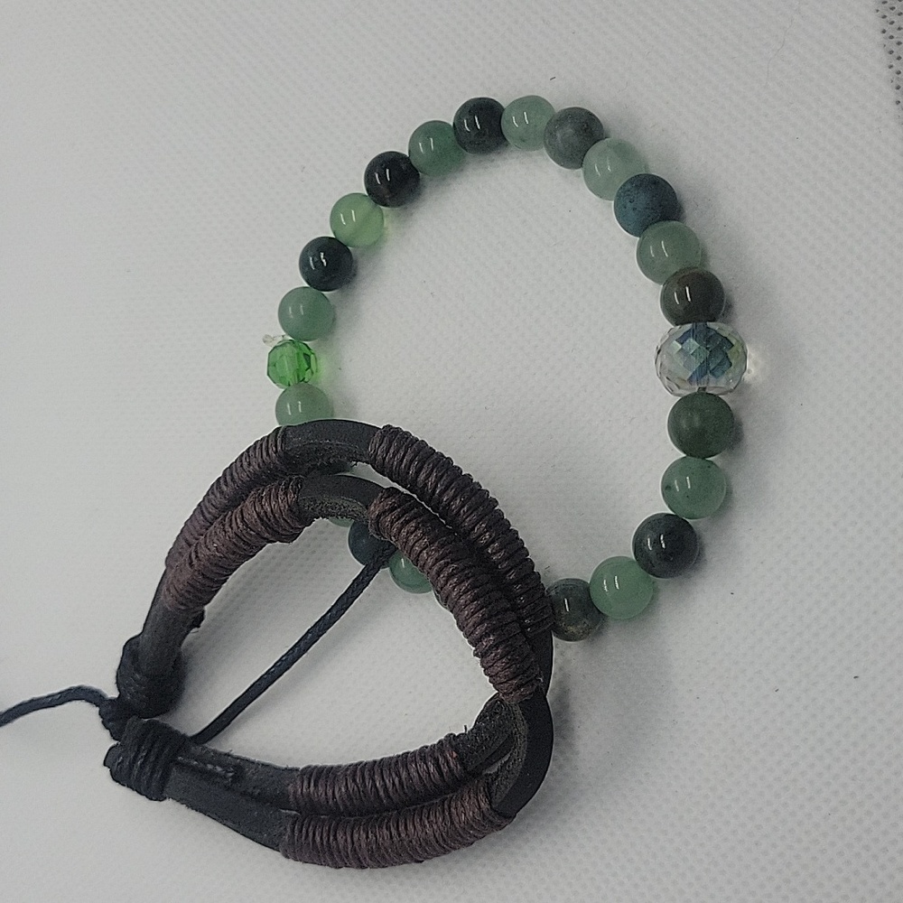 Paragon Legacy Natural Stone Bracelet (Green is power)